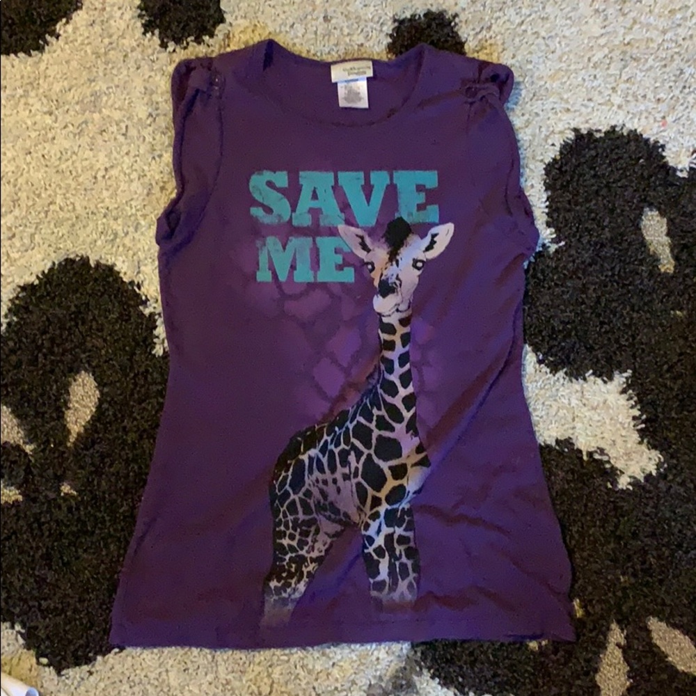 purple Disney save me a giraffe T-shirt.